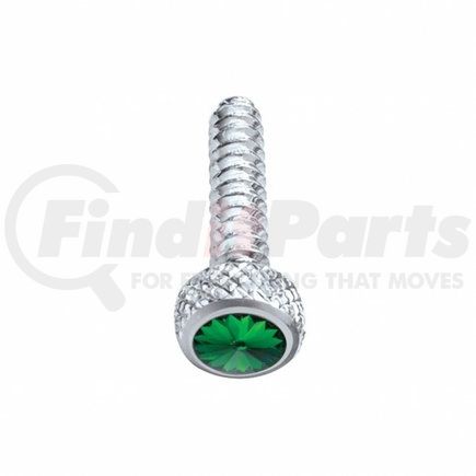 United Pacific 23841 Chrome Short Dash Screw for Freightliner w/ Green Diamond (2 Pack)