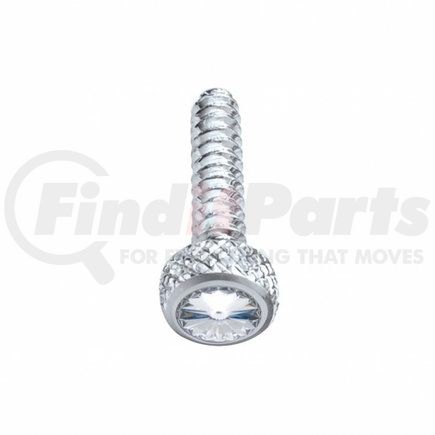 United Pacific 23840 Chrome Short Dash Screw for Freightliner w/ Clear Diamond (2 Pack)