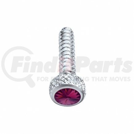 United Pacific 23842 Chrome Short Dash Screw for Freightliner w/ Purple Diamond (2 Pack)