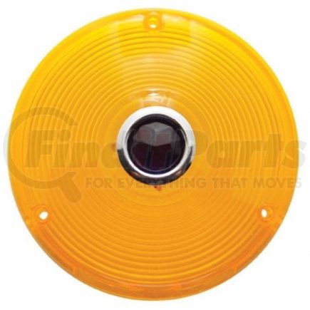 United Pacific 30282 Deep Dish Light Lens with Blue Dot - Amber Lens