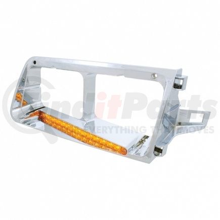 United Pacific 32362 14 LED Freightliner FLD Headlight Bezel (Driver) - Amber LED/Amber Lens