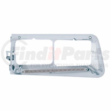 United Pacific 32363 14 LED Freightliner FLD Headlight Bezel (Driver) - Amber LED/Clear Lens