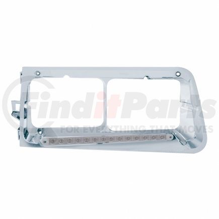 United Pacific 32367 14 LED Freightliner FLD Headlight Bezel (Passenger) - Amber LED/Clear Lens