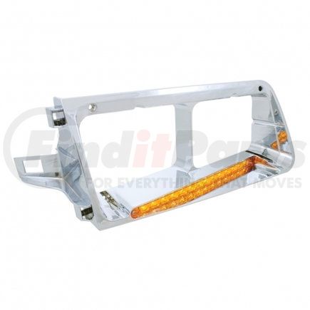 United Pacific 32366 14 LED Freightliner FLD Headlight Bezel (Passenger) - Amber LED/Amber Lens