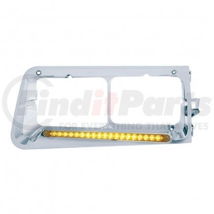United Pacific 32486 19 LED Freightliner FLD Headlight Bezel (Driver) - Amber LED/Amber Lens