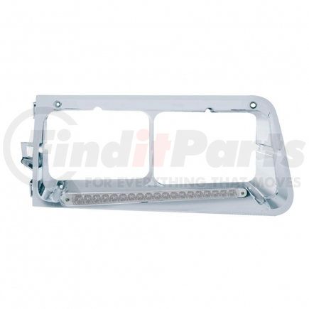 United Pacific 32489 19 LED Freightliner FLD Headlight Bezel (Passenger) - Amber LED/Clear Lens