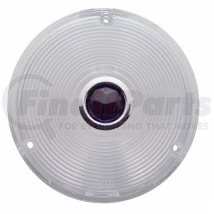 United Pacific 33117 Deep Dish Light Lens with Blue Dot - Clear Lens