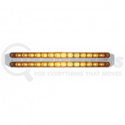 United Pacific 37665 Dual 14 LED 12" Turn Signal Light Bars - Amber LED/Amber Lens