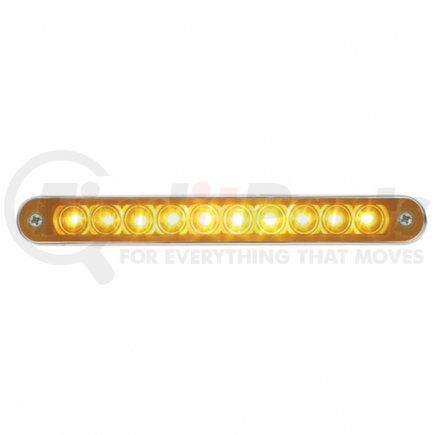 United Pacific 37637 10 LED 6.5" Turn Signal Light Bar w/ Bezel - Amber LED/Amber Lens