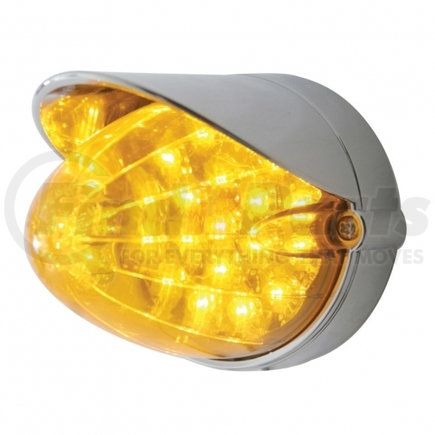 United Pacific 37715 19 LED Reflector Grakon 1000 Flush Mount Kit w/ Visor - Amber LED/Amber Lens