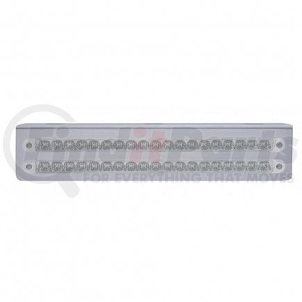 United Pacific 37931 12.75" Stainless Light Bracket w/ Two 19 LED 12" Light Bars - Red LED/Clear Lens