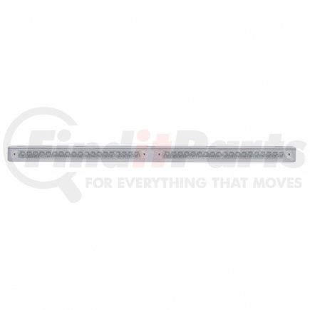 United Pacific 37935 25 5/16" Stainless Light Bracket w/ Two 19 LED 12" Light Bars - Red LED/Clear Lens