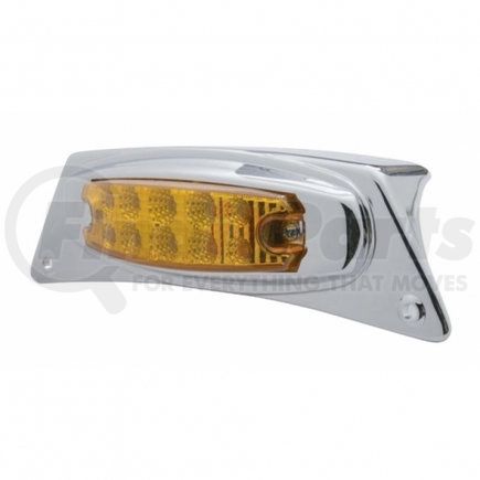 United Pacific 39872 Chrome Fender Light Bracket w/ 10 LED Reflector Light - Amber LED/Amber Lens