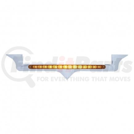 United Pacific 39878 Kenworth Chrome Hood Emblem w/ 14 LED Light Bar - Amber LED/Amber Lens