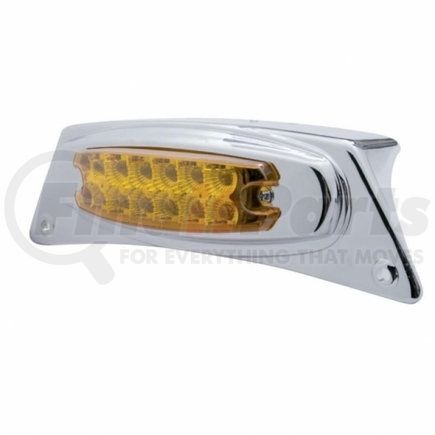 United Pacific 39870 Chrome Fender Light Bracket w/ 12 LED Reflector Light - Amber LED/Amber Lens