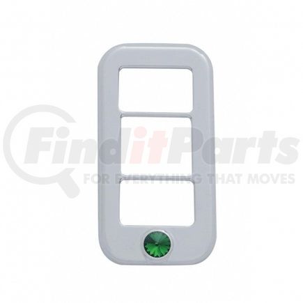 United Pacific 42043 Rocker Switch Cover w/ 3 Openings w/ Green Diamond For Freightliner (3 Pack)