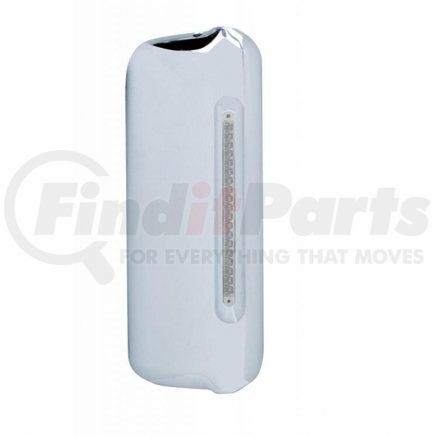 United Pacific 42305 2005+ Freightliner Mirror Cover w/ 19 LED 12" Reflector Light Bar (Passenger) - Amber LED/Clear Lens