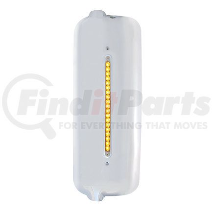 United Pacific 42323 Mirror Cover w/ 19 Amber LED 12" Reflector Light Bar For Pre-2005 Freightliner Century- Driver - Clear Lens