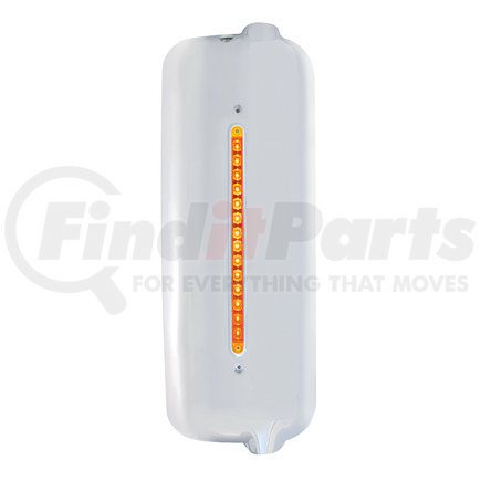 United Pacific 42324 2005 & Older Freightliner Mirror Cover w/ 14 LED 12" Light Bar (Passenger) - Amber LED/Amber Lens