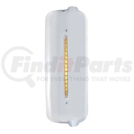 United Pacific 42325 2005 & Older Freightliner Mirror Cover w/ 14 LED 12" Light Bar (Passenger) - Amber LED/Clear Lens