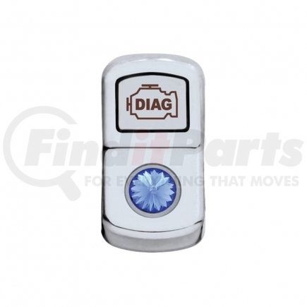 United Pacific 45067 "Diagnostic" Rocker Switch Cover w/ Blue Diamond
