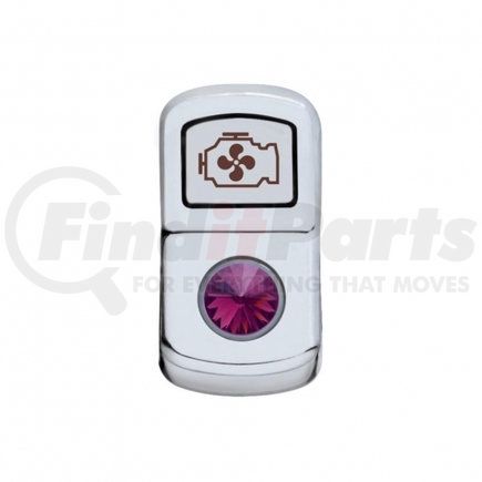 United Pacific 45086 "Engine Fan" Rocker Switch Cover w/ Purple Diamond