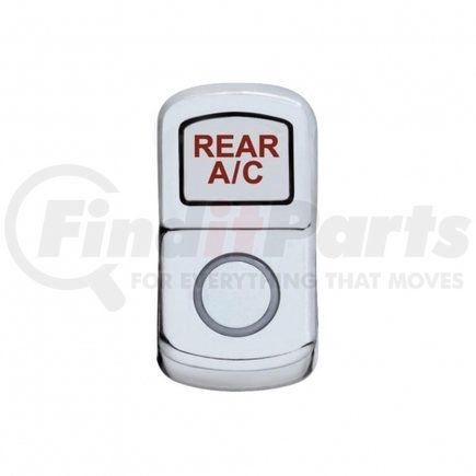 United Pacific 45168 "Rear A/C" Chrome Rocker Switch Cover - Plain