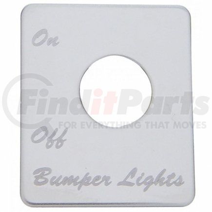 United Pacific 48411 Peterbilt Stainless Switch Plate - Bumper Light