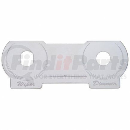 United Pacific 48424 Peterbilt Stainless Switch Plate - Dimmer & Wiper
