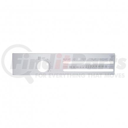 United Pacific 48301 Freightliner Stainless A/C Control Plate