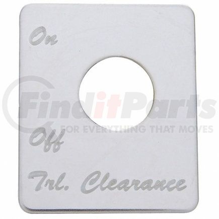 United Pacific 48472 Peterbilt Stainless Switch Plate - Trailer Clearance