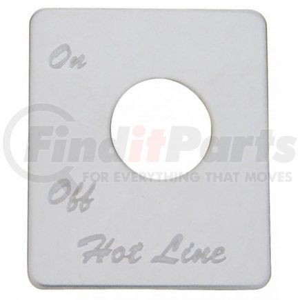 United Pacific 48438 Peterbilt Stainless Switch Plate - Fuel Hot Line