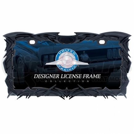 United Pacific 50114 Black Tribal Flame License Plate Frame