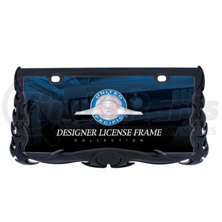 United Pacific 50117 Black Flame License Plate Frame