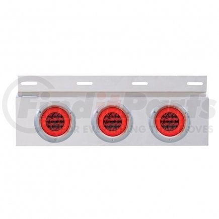 United Pacific 61860 Stainless Top Mud Flap Light Bracket with Bezel- Red Lens