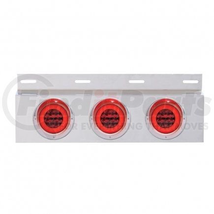 United Pacific 61760 Stainless Top Mud Flap Light Bracket with Visor- Red Lens