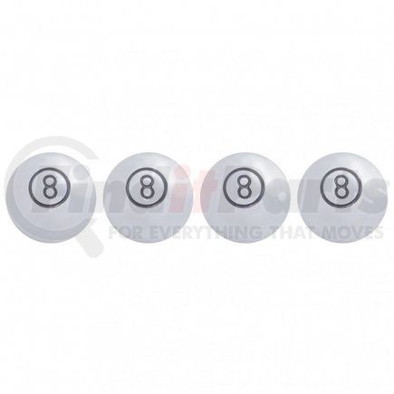 United Pacific 69978 Chrome Large "8" Ball Valve Caps (4 Pack)