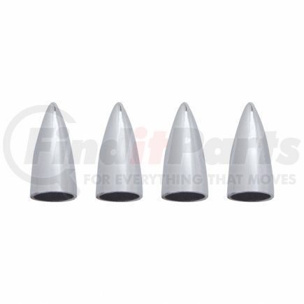 United Pacific 70061 Chrome Bullet Head Valve Caps (4 Pack)