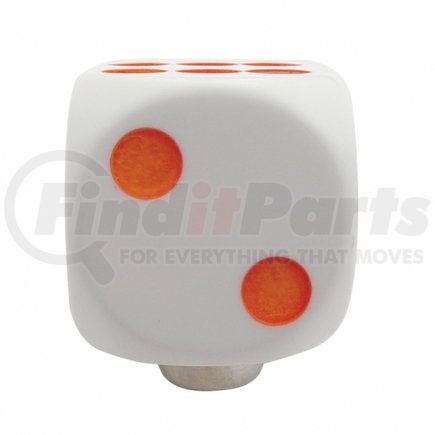 United Pacific 70162 White Dice Gearshift Knob w/ Glow Dots