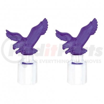 United Pacific 86089 Eagle Bumper Guide Top w/ Chrome Base - Purple (2 Pack)