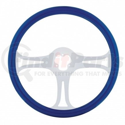 United Pacific 88246 Blue Steering Wheel with Chrome Spokes- "Blade"