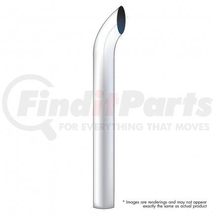 United Pacific C1-6-096 6" Curved Plain Bottom Exhaust - 96" L