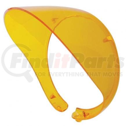 United Pacific C5001-2A Translucent Plastic Mirror Visor with Mounting Hardware - Amber