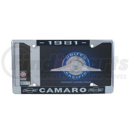 United Pacific C5044-81 Chrome License Plate Frame For 1981 Chevy Camaro