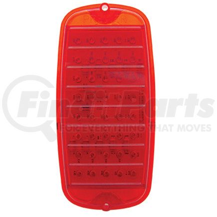 United Pacific CTL6066FSLED 40 LED Tail Light Lens - Red For 1960-66 Chevy and GMC Fleetside Truck