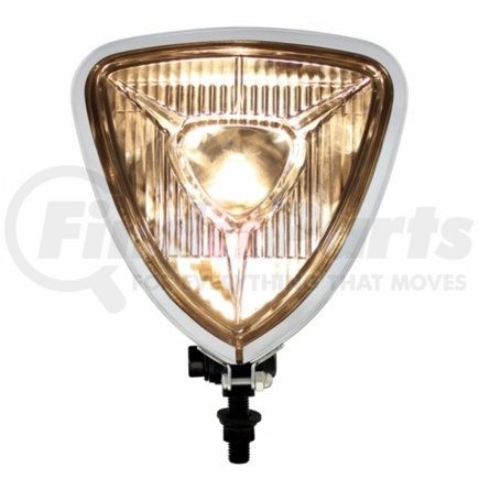 United Pacific 76997 Triangle Headlight w/ Black Housing & Flat Back