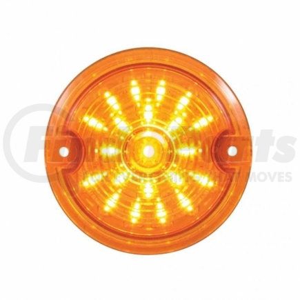 United Pacific 37200 21 LED 3.25" Harley Signal Light w/ 1156 Plug - Amber LED/Amber Lens
