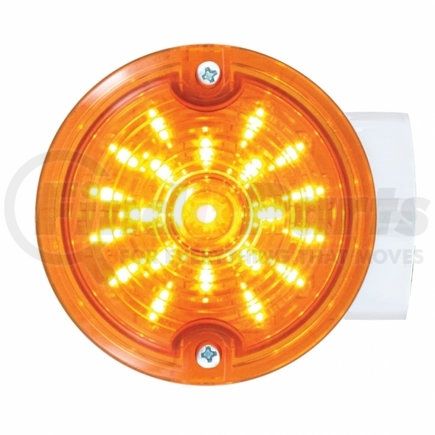 United Pacific 31210 21 LED 3.25" Harley Signal Light w/ Housing - Amber LED/Amber Lens