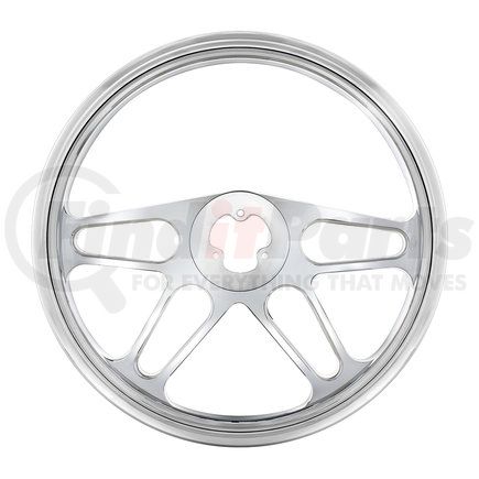 United Pacific 88154 18" Chrome Aluminum "4-Spoke" Style Steering Wheel