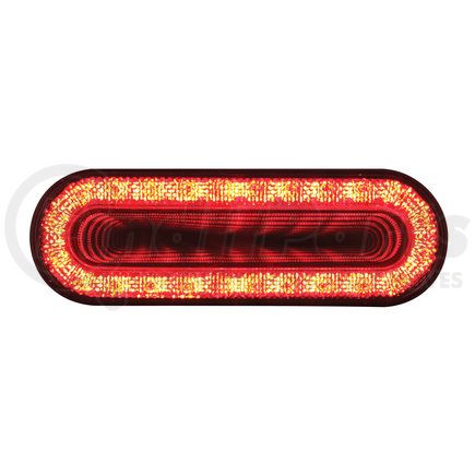 United Pacific 36664 24 LED 6" Oval Mirage Stop, Turn & Tail Light - Red LED/Clear Lens